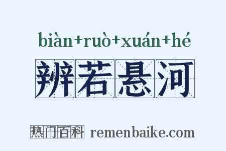 辨若悬河是什么意思的图片